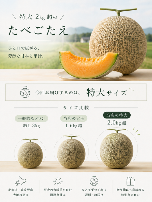 特大メロン 2玉入り（2箱）